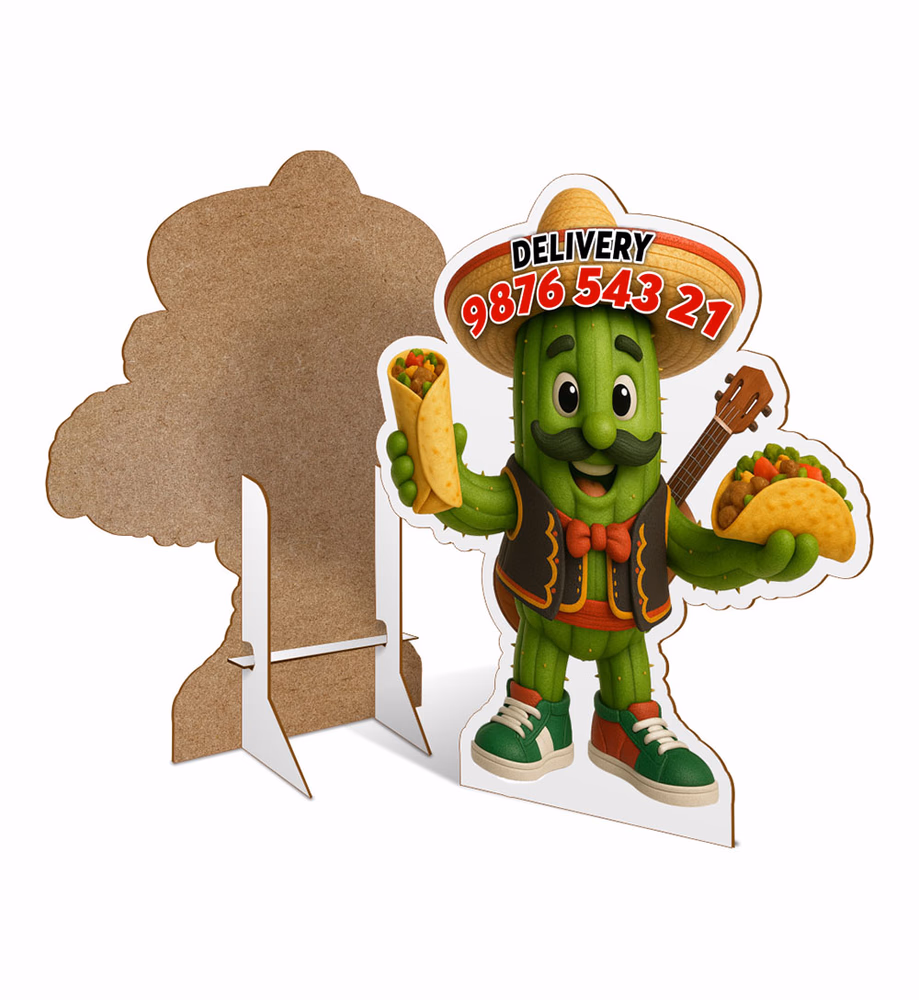 Totem silhueta em MDF com recorte personalizado